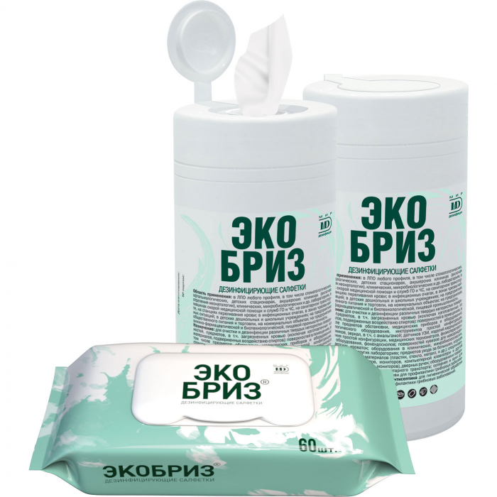 Салфетки Экобриз, 60 шт., банка Салфетки Экобриз, 60 шт., банка