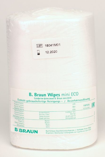 Салфетки флисовые Wipes Есо mini, пл. 55, 60 шт., в рулоне, артикул 19725 Салфетки флисовые Wipes Есо mini, пл. 55, 60 шт., в рулоне, артикул 19725