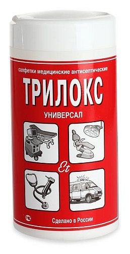 Салфетки Трилокс Универсал, 60 шт., банка